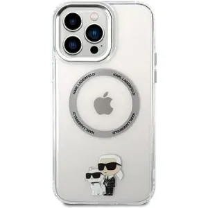 Karl Lagerfeld IML Karl and Choupette NFT MagSafe Back Cover für iPhone 13 Pro Max Transparent