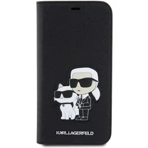 Karl Lagerfeld PU Saffiano Karl and Choupette NFT Book Case für iPhone 11 Black #1217900