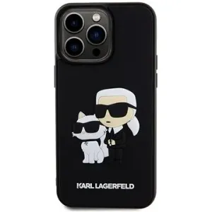 Karl Lagerfeld 3D Rubber Karl and Choupette Back Cover für iPhone 13 Pro Max Black