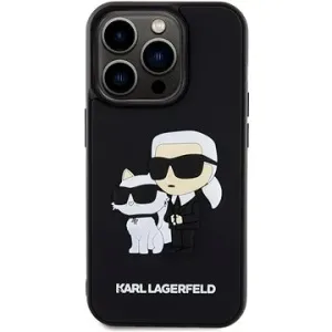 Karl Lagerfeld 3D Rubber Karl and Choupette Back Cover iPhone 13 Pro Black