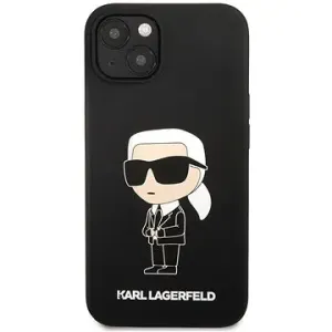 Karl Lagerfeld Liquid Silicone Ikonik NFT Back Cover für iPhone 13 - Schwarz