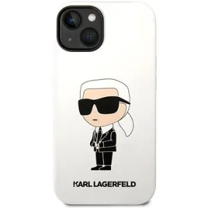 Karl Lagerfeld Liquid Silicone Ikonik NFT Back Cover für iPhone 14 Plus White