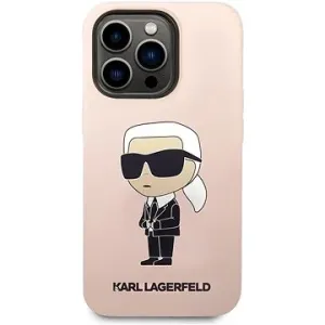 Karl Lagerfeld Liquid Silicone Ikonik NFT Back Cover für iPhone 14 Pro - Pink