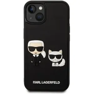 Karl Lagerfeld and Choupette 3D Cover für iPhone 14 Black