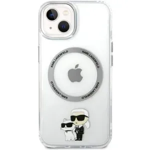 Karl Lagerfeld IML Karl and Choupette NFT MagSafe Back Cover für iPhone 15 Plus transparent