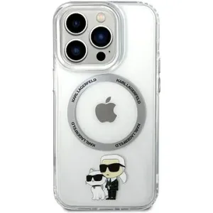 Karl Lagerfeld IML Karl and Choupette NFT MagSafe Back Cover für iPhone 15 Pro transparent