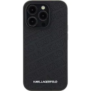 Karl Lagerfeld PU Quilted Pattern Back Cover für iPhone 15 Pro schwarz