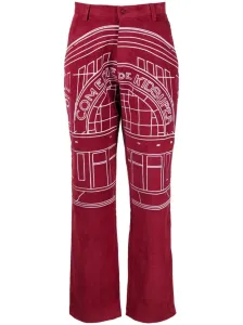 KIDSUPER - Embroidered Cotton Trousers