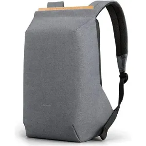 Kingsons Anti-theft Backpack Light Grey 15,6