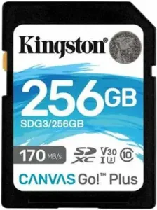 Kingston 256GB SDXC Canvas Go! Plus CL10 U3 V30 SDG3/256GB