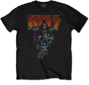 Kiss T-Shirt Neon Band Black L