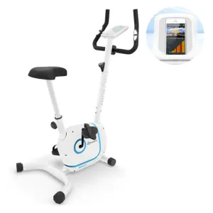 KLARFIT Myon Cycle Heimtrainer 12kg Schwungmasse SmartCardio Studio weiß