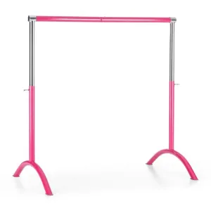 KLARFIT Bar Lerina Ballettstange mobil 110x113cm höhenverstellbar Stahl pink