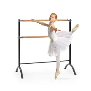 KLARFIT Barre Anna Doppel-Ballettstange, freistehend, 110 x 113 cm, 2 x 38mm Ø