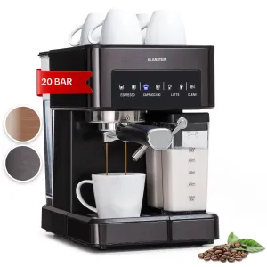 Klarstein Arabica Comfort Espressomaschine 1350W 20 Bar 1,8l Touch-Bedienfeld