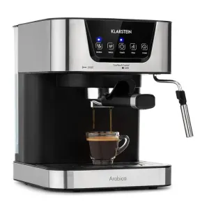 Klarstein Arabica Espressomaschine 1050W 15 Bar 1,5l Touch-Bedienfeld  Edelstahl