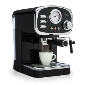 Klarstein Espressionata Gusto Espressomaschine 1100W 15 Bar Druck schwarz