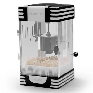 Klarstein Volcano Popcornmaschine 300 Watt Edelstahltopf 60 g / 4 min Retro-Design #1421810