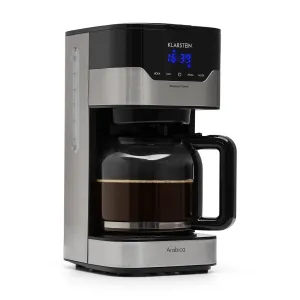 Klarstein Kaffeemaschine Arabica 900W EasyTouch Control silber/schwarz