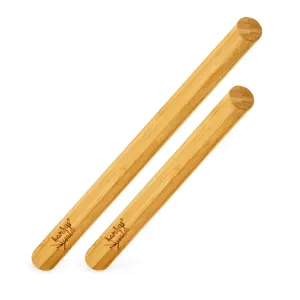Klarstein Teigroller 2er-Set 100 % Bambus 30/40 x 3,3 cm (LxØ) glatt Bambus