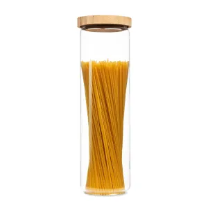 Klarstein Stapelglas mit Bambusdeckel 1700 ml stapelbar luftdicht
