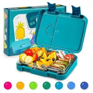 Klarstein junior Lunchbox 6 Fächer 21,3 x 15 x 4,5 cm (BxHxT) BPA-frei #274726