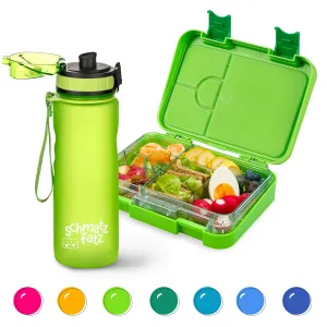 Klarstein schmatzfatz Frühstücksset Lunchbox & Trinkflasche Tritan dicht BPA-frei #275161