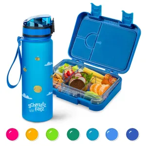 Klarstein schmatzfatz Frühstücksset Lunchbox & Trinkflasche Tritan dicht BPA-frei #275165