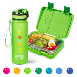 Klarstein schmatzfatz Frühstücksset Lunchbox & Trinkflasche Tritan dicht BPA-frei #275166