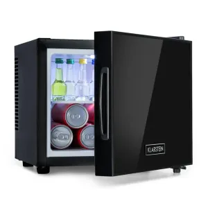 Klarstein Frosty Mini-Kühlschrank EEC A Spiegelglastür 10 Liter schwarz