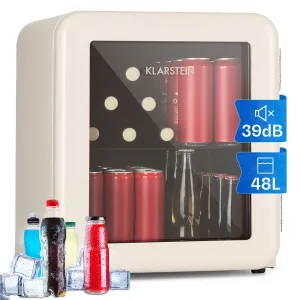 Klarstein PopLife 48 Getränkekühler Kühlschrank 0-10 °C Retro-Design