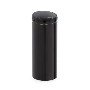 Klarstein Cleanton Mülleimer rund Sensor 50 Liter für Müllbeutel ABS schwarz