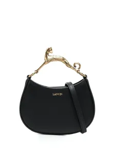 LANVIN - Hobo Cat Leather Nano Handbag