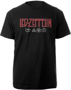 Led Zeppelin T-Shirt Logo & Symbols Black XL