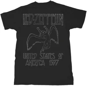 Led Zeppelin T-Shirt Usa 1977 Herren Black L
