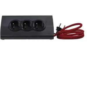 Legrand Verlängerungskabel 1,5 m / 3 Steckdosen / mit USB / schwarz-rot / PVC / 1,5 mm2