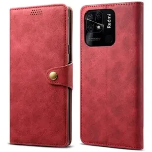 Lenuo Leather Flip-Hülle für Xiaomi Redmi 10C, rot