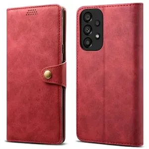 Lenuo Leather Flip-Hülle für Samsung Galaxy A53 5G, rot