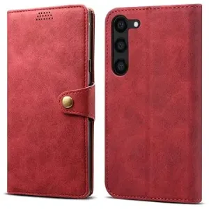 Lenuo Leather Klapphülle für Samsung Galaxy S23, rot