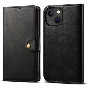 Lenuo Leather Flip-Hülle für iPhone 13 Mini, schwarz