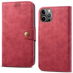 Lenuo Leather Fliphülle für iPhone 14 Pro Max, rot