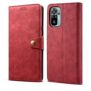 Lenuo Leather für Xiaomi Redmi Note 10, rot