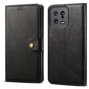 Lenuo Leather Klapphülle für Xiaomi 13, schwarz