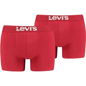 Levi's® MEN SOLID BASIC BOXER 2P Boxershorts, rot, größe