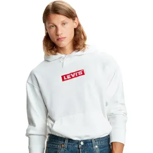 Levi's RELAXED GRAPHIC HOODIE Herren Sweatshirt, weiß, veľkosť XL