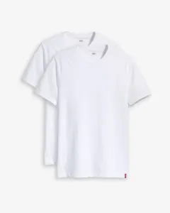 Levi's® SLIM 2PK CREWNECK 1 Herrenshirt, weiß, größe