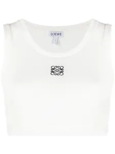 LOEWE - Anagram Ribbed Cotton Cropped Top #1498994