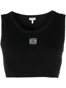 LOEWE - Anagram Ribbed Cotton Cropped Top #1499078
