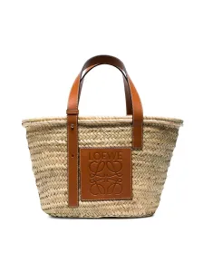 LOEWE - Basket Raffia And Leather Tote Bag #1499122