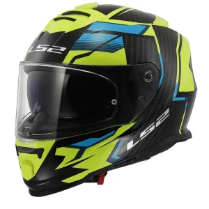 LS2 FF800 Storm II Tracker Black H-V Yellow Full Face Helmet Größe L